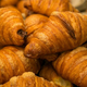 Pile of traditional croissants